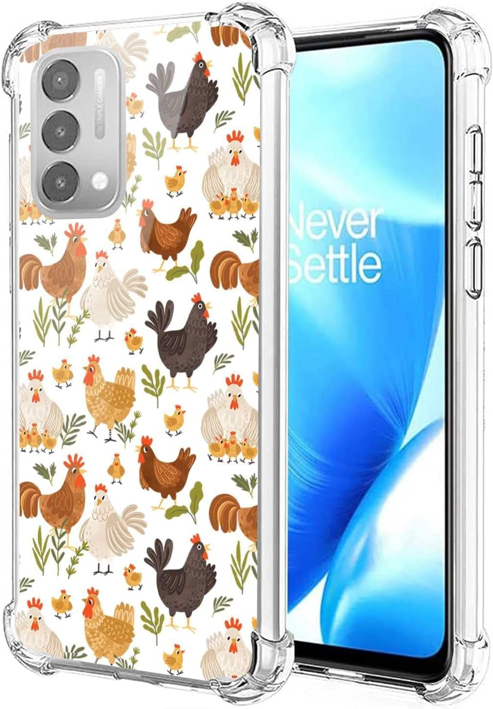 Compatible with Oneplus Nord N200 5G/Oppo A93 5G Cat Case, Cute Kitten Cat Cartoon Animal Pattern for Oneplus Case Girls Boys, Soft TPU Shock Resistant Case for Oneplus  TOSIER Cute Kawaii Roosters Oneplus Nord N200 5G 