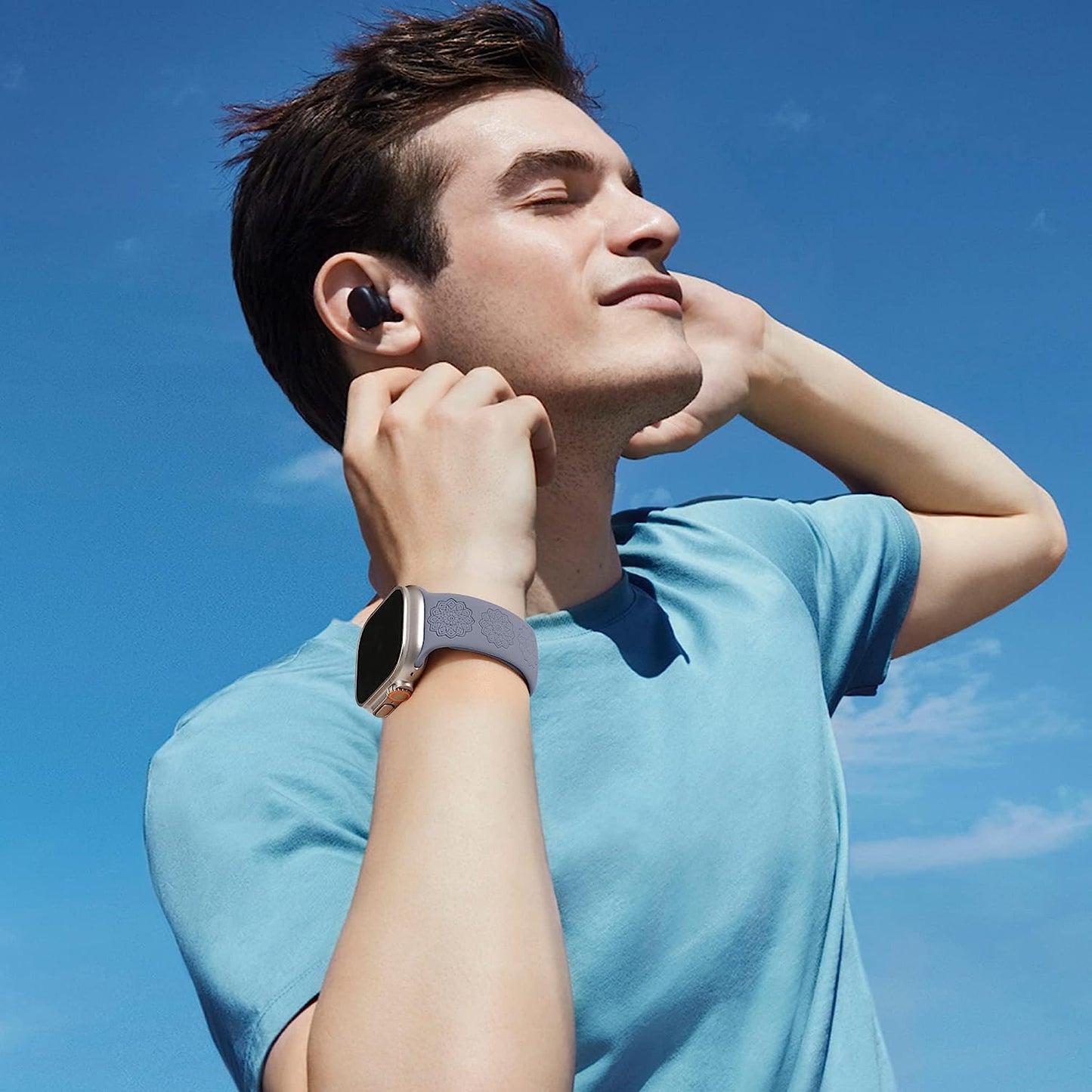 6 Pack Engraved Sport Bands Compatible with Apple Watch Band 38Mm 40Mm 41Mm 42Mm 44Mm 45Mm 49Mm for Women Men, Designer Colorful Soft Silicone Strap for Iwatch Bands Ultra/Se Series 8/7/6/5/4/3/2/1  Wewatri   