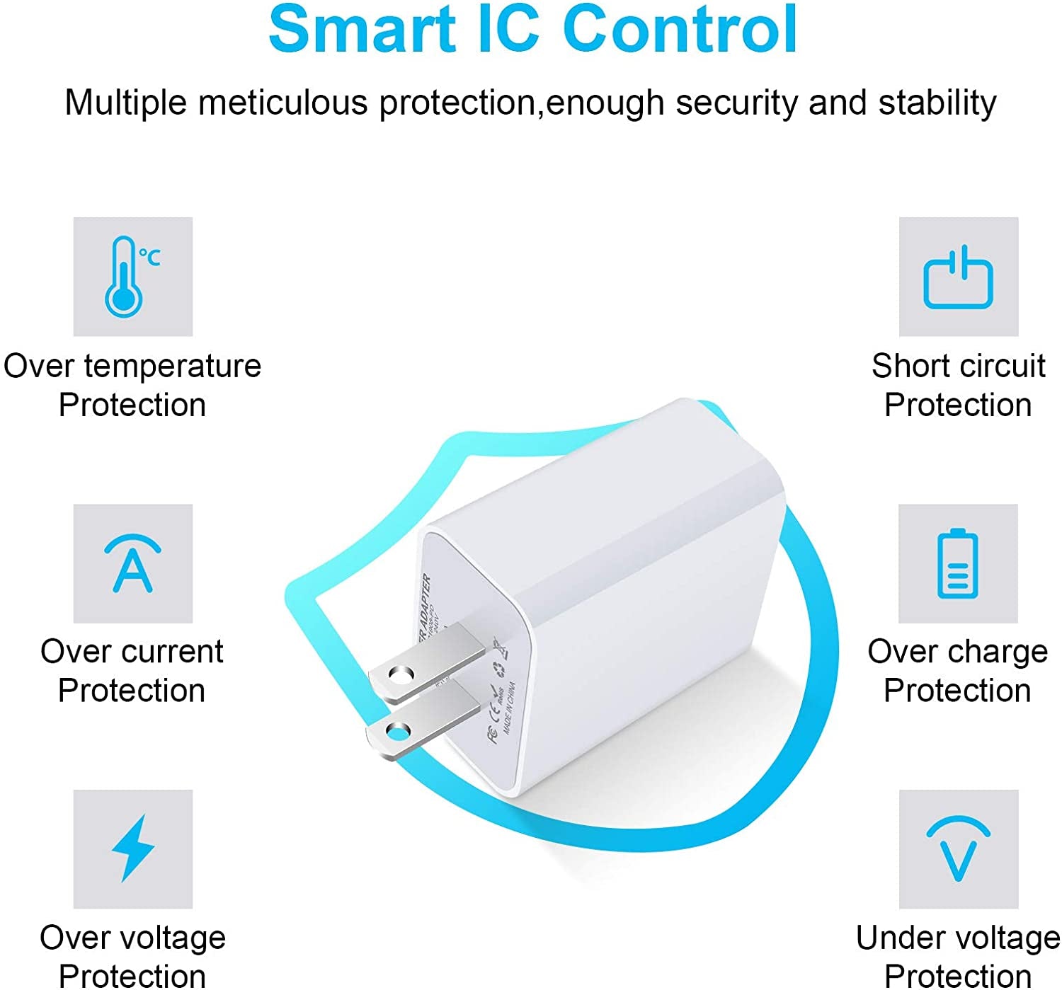 Type C Charging Block Iphone Charger Box for Iphone SE 14 13 12 Pro/14 Pro/11 Pro Max/Xs/Xr/X/8, Samsung Galaxy S23 S22 J7 A53 A32 A12 A02S A52 A71 A51 A42 5G, Pixel 6 USB Wall Plug Charger Cube Brick  Shenzhen Putuo Technology Co., Ltd   