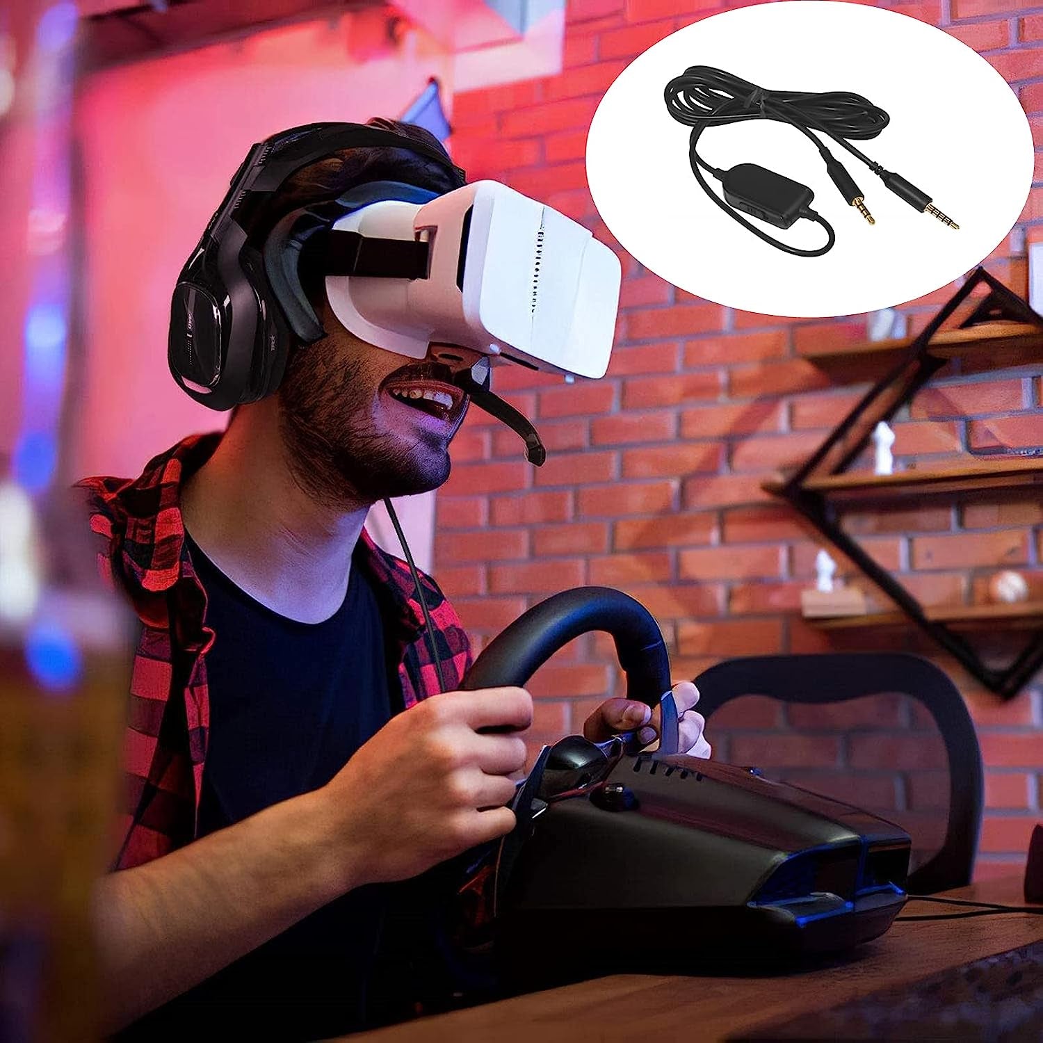 A40 Talkback Chat Inline Mute Cable Extension Cable Compatible with Astro A40 A10 Gaming Headsets Replacemnt Cord for Xbox One Play Station 4 PS4 Smartphone(6.5Ft)  Aquelo   