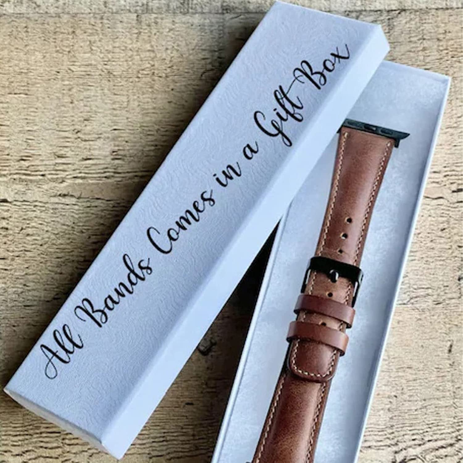 HARDISTON Cuff Watch Band Compatible with Apple 44Mm for Men & Women, Handmade Genuine Leather, Compatible with Iwatch Series 7 6 5 4 3 2 1 SE, Wrist Bracelet Arm Band, Medium/Band-Russet  HARDISTON   