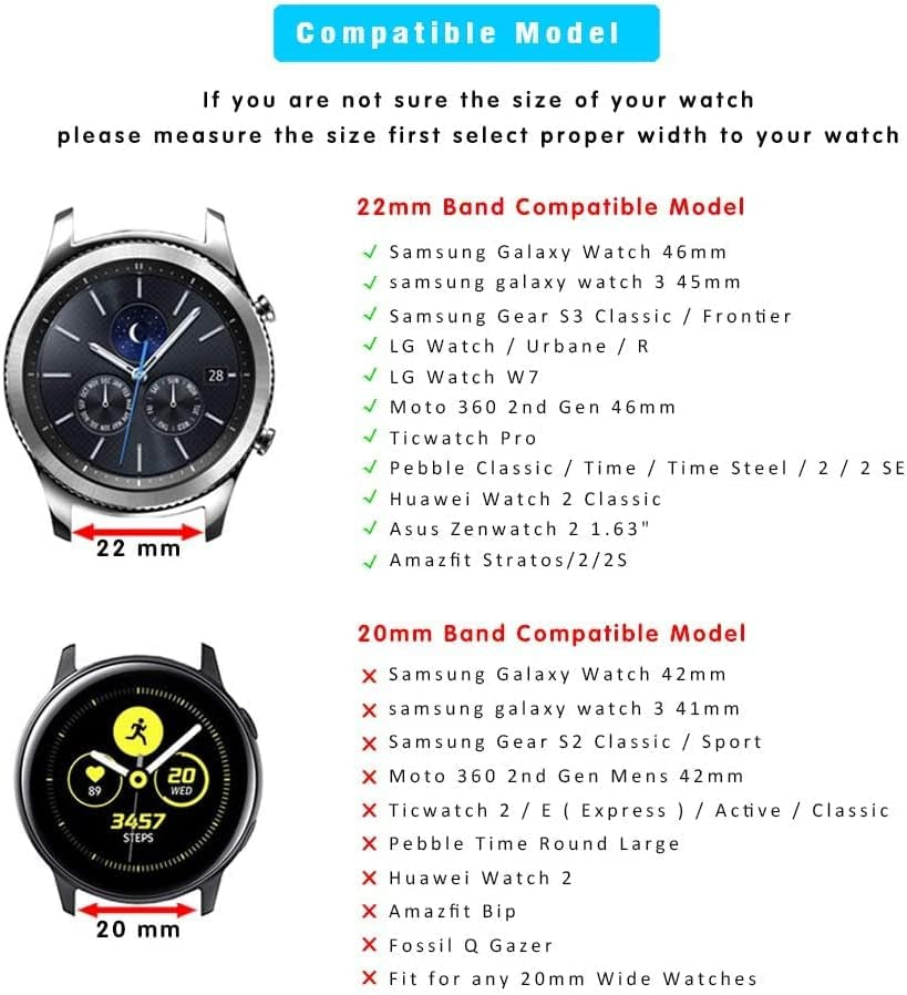 Sjiangqiao Stitch Bands Compatible with Samsung Galaxy Watch 46Mm/Watch 3 45Mm/Gear S3 Frontier/Classic/Pebble Time/Garmin 945/Vivoactive 4/Fossil Q Soft Silicone Chic Cute Cartoon Sports Band Lovely Style Replacement Strap Men Women(Blue-Stitch)  Sjiangqiao   