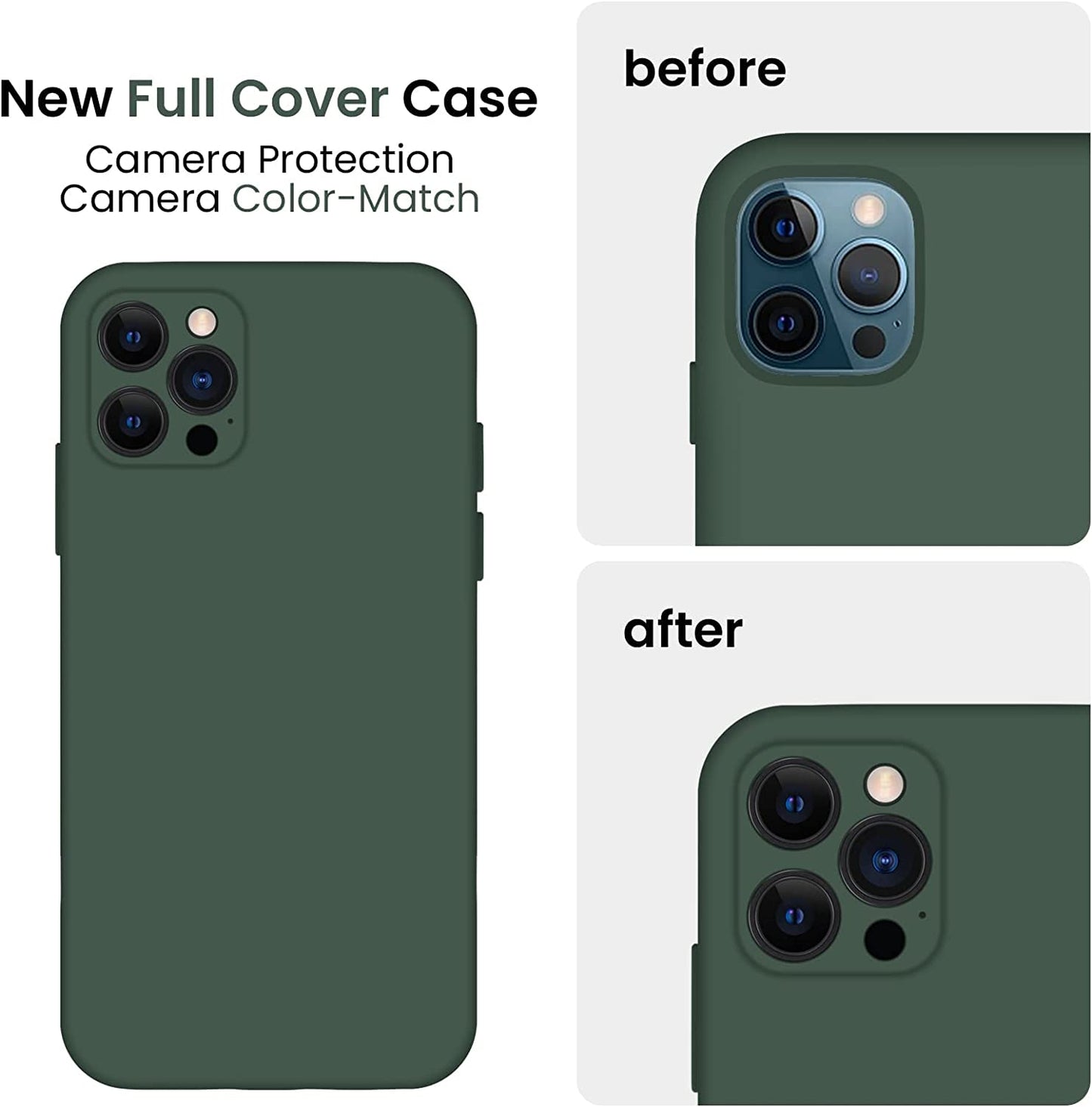 Firenova for Iphone 14 Pro Max Case, Silicone Upgraded [Camera Protection] Case with [2 Screen Protectors], Soft Anti-Scratch Microfiber Lining Inside, 6.7 Inch, Alpine Green  FireNova   