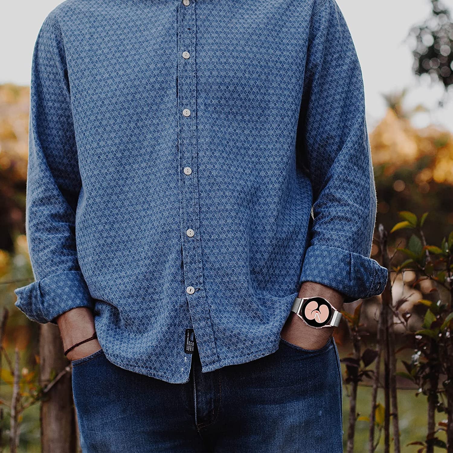 Vomulato Magnetic Bands Compatible with Samsung Galaxy Watch 5/4 40Mm 44Mm,Galaxy Watch 5 Pro 45Mm, Galaxy Watch 4 Classic 42Mm 46Mm, Galaxy Watch 3 41Mm ,Galaxy Active 2/ Active, 20Mm Adjustable Replacement Metal Wristband for Women Men  Vomulato   