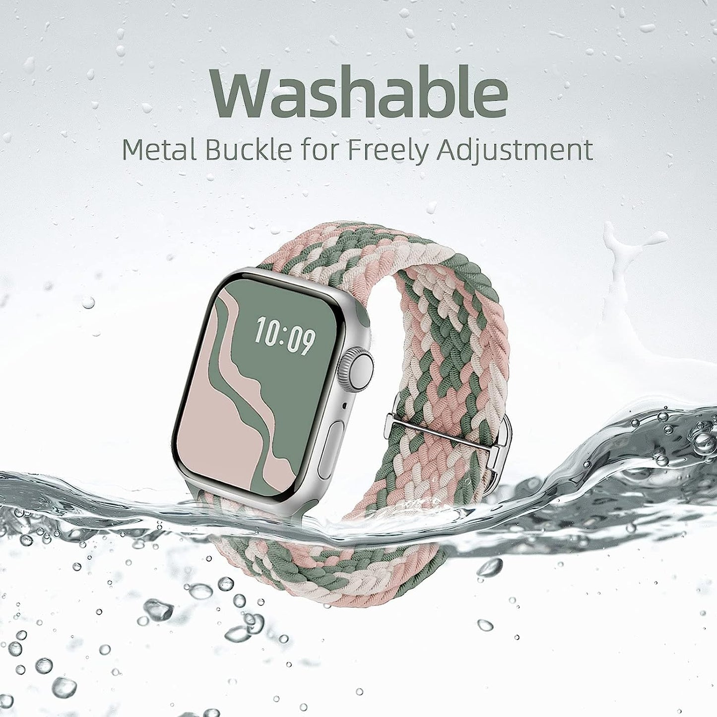 Braided Solo Loop Band 8-Pack Compatible with Apple Watch Band 38Mm 40Mm 41Mm 42Mm 44Mm 45Mm 49Mm Women Men, Adjustable Stretchy Elastic Replacement Strap for Iwatch Series Ultra SE 8 7 6 5 4 3 2 1  Suitisbest   