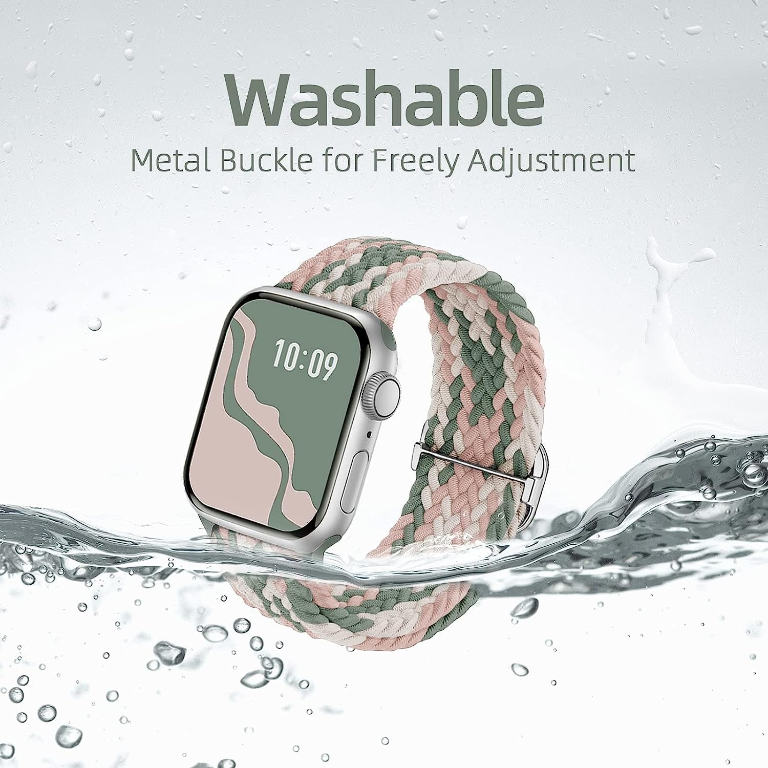 Braided Solo Loop Band 8-Pack Compatible with Apple Watch Band 38Mm 40Mm 41Mm 42Mm 44Mm 45Mm 49Mm Women Men, Adjustable Stretchy Elastic Replacement Strap for Iwatch Series Ultra SE 8 7 6 5 4 3 2 1  Suitisbest   