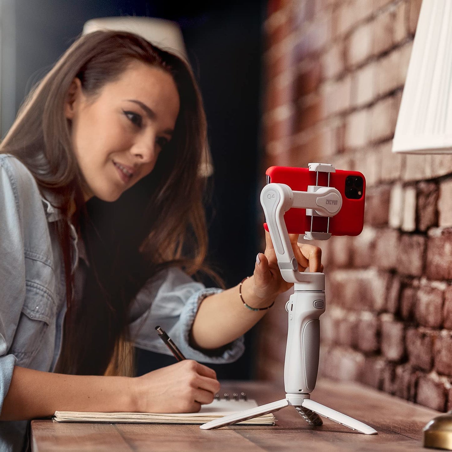 Zhiyun Smooth Q4 Combo Gimbal Stabilizer, Handheld 3-Axis Gimbal for Smartphone, Built-In Extension Rod, Stabilizer for Vlogging, Youtube, Tiktok, Live Video Compatible with Iphone and Android  ZHIYUN   