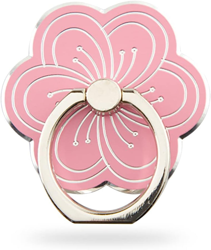 Flower Cell Phone Ring Holder, Zinc Alloy Metal Phone Back Ring Grip for Finger (White)  SUNURS Pink  