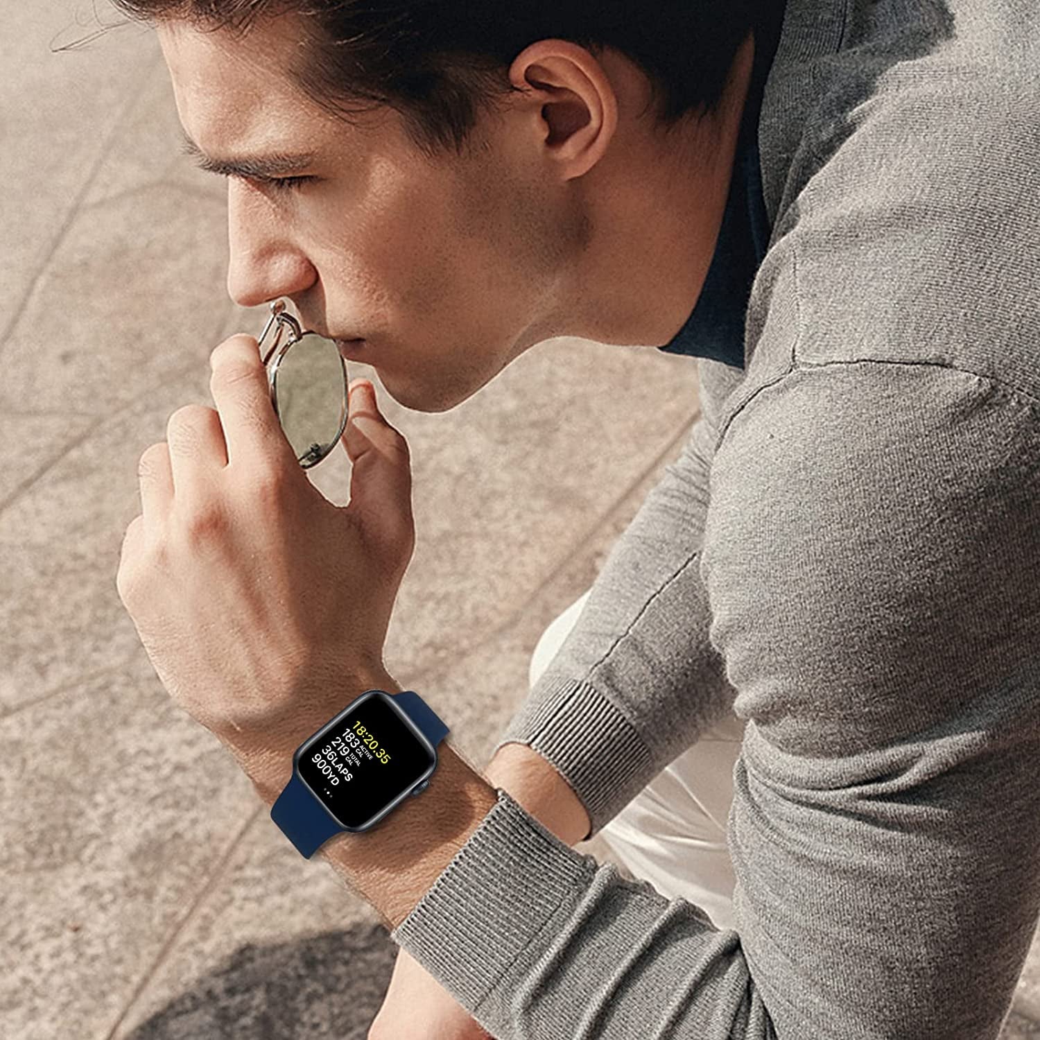 15Pack Compatible with Apple Watch Band 38Mm 40Mm 41Mm 42Mm 44Mm 45Mm 49Mm for Women Men, Soft Silicone Waterproof Sport Strap Replacement Wristband for Iwatch Bands Series 8 7 6 5 4 3 2 1 SE Ultra  DAILNECESS   