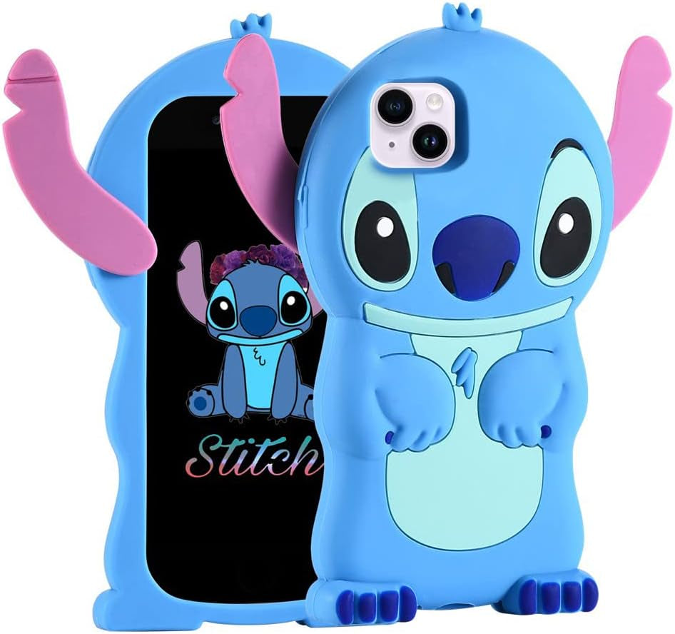 FINDWORLD Cases for Iphone 14 PRO Case, Lilo Stitch Cute 3D Cartoon Unique Cool Soft Silicone Animal Character Waterproof Protector Boys Kids Girls Gifts Cover Housing Skin for Iphone 14 Pro  FINDWORLD   