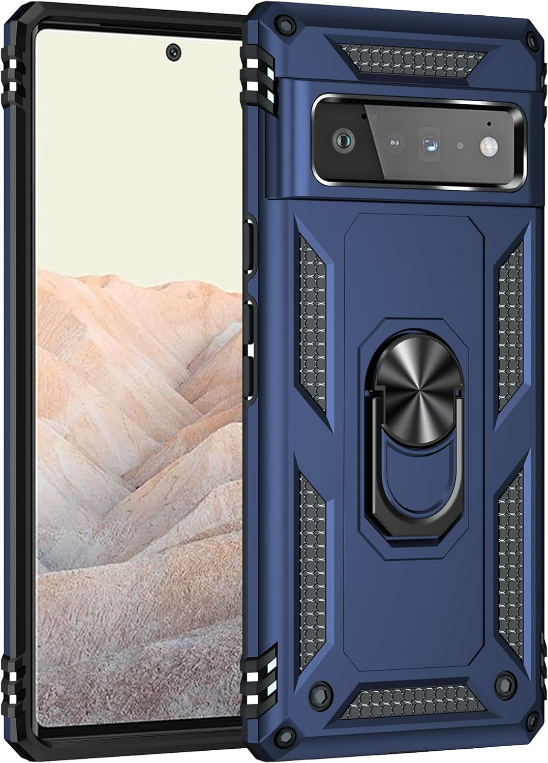 Korecase Designed for Google Pixel 6 Pro Case Heavy Duty Rugged Full Body Shockproof Scratch Proof Screen Protection Built-In 360 Ring Kickstand Military Hard Cover for Men Women Green  Korecase Blue Google Pixel 6 Pro 