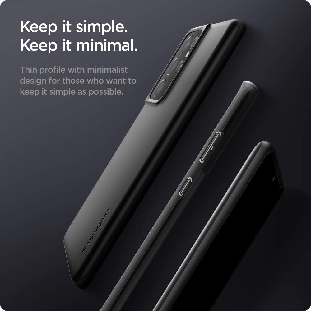 Spigen Thin Fit Designed for Galaxy S21 Ultra Case (2021) - Black  Spigen   