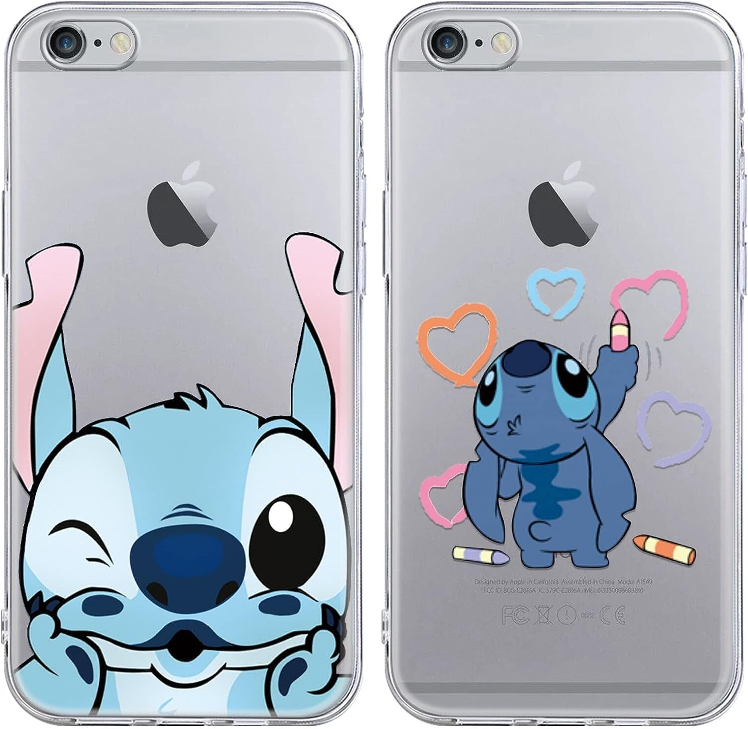 [2 Pack] Cute Case Designed for Iphone 12/Iphone 12 Pro Case, Cartoon Kawaii Aesthetic Cool Phone Cases Girly for Girls Boys Kids Women Clear Soft TPU Protective Cover Funda for Iphone 12 Pro 6.1"  SDJ US 01 For Iphone 6/6S 