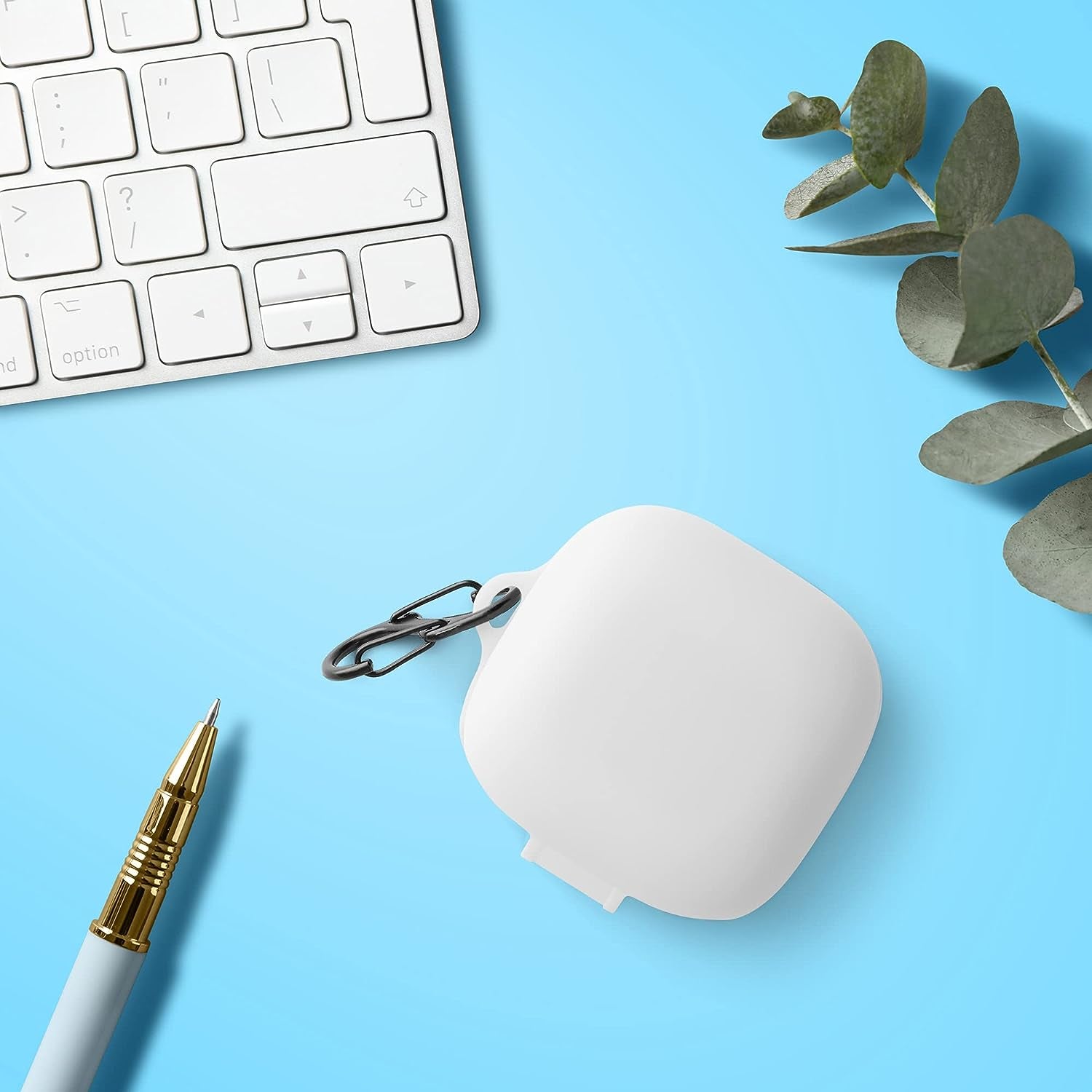 Kwmobile Case Compatible with Beats Fit Pro Case - Silicone Cover Holder for Earbuds - White  KW-Commerce   