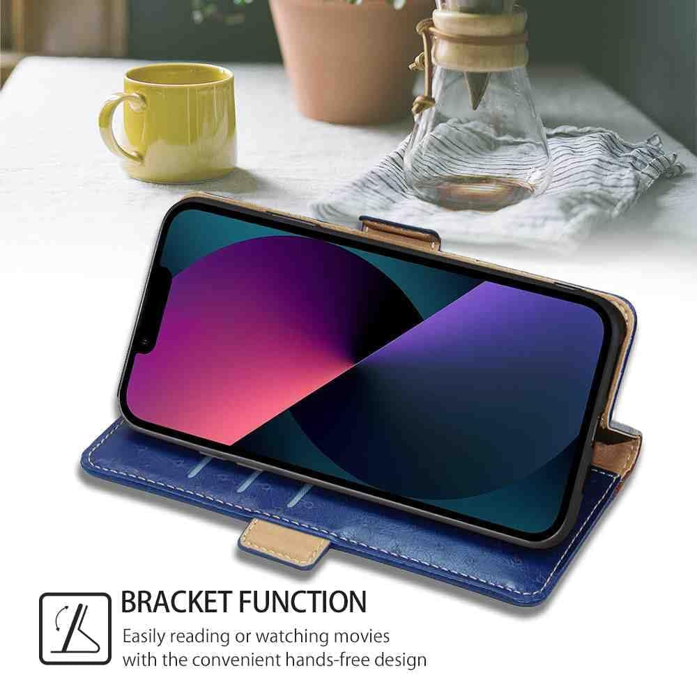 Cyr-Guard Phone Cover Wallet Folio Case for LG V30, Premium PU Leather Slim Fit Cover for LG V30, Good Touch, Blue  Cyr-Guard   