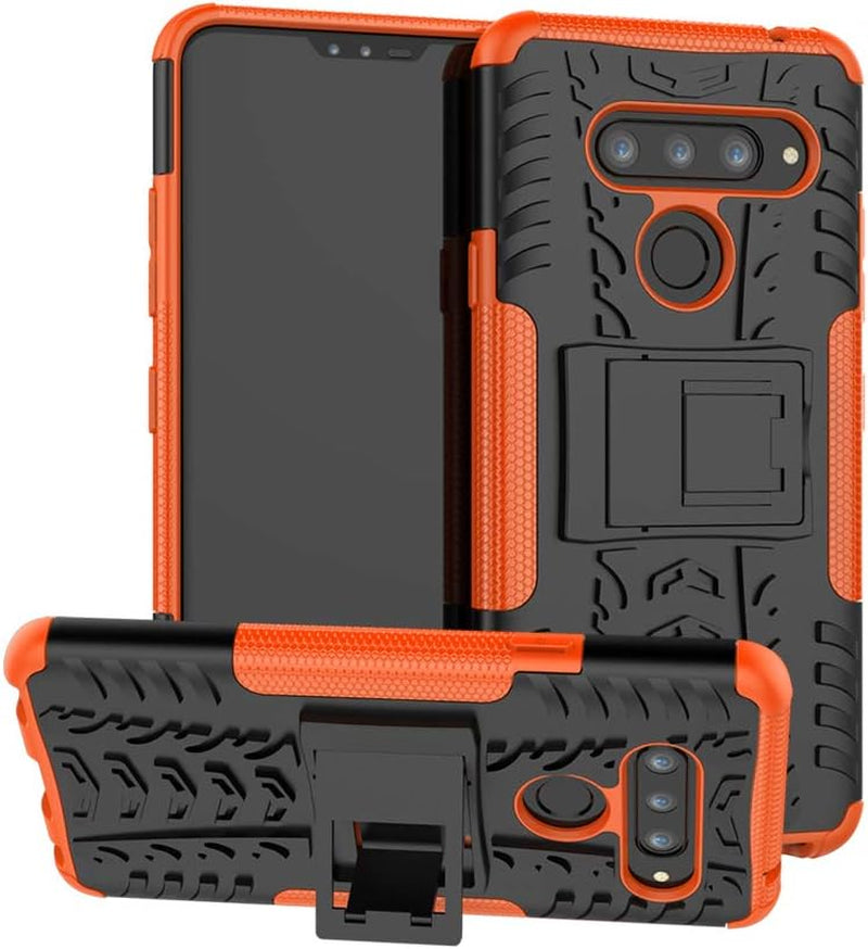 CJ Sunshine LG V40 Thinq Case Detachable PC + TPU Shockproof Tough Rugged Dual-Layer Case Cover for LG V40 Thinq -Green  CJ Sunshine Orange For Lg V40 Thinq 
