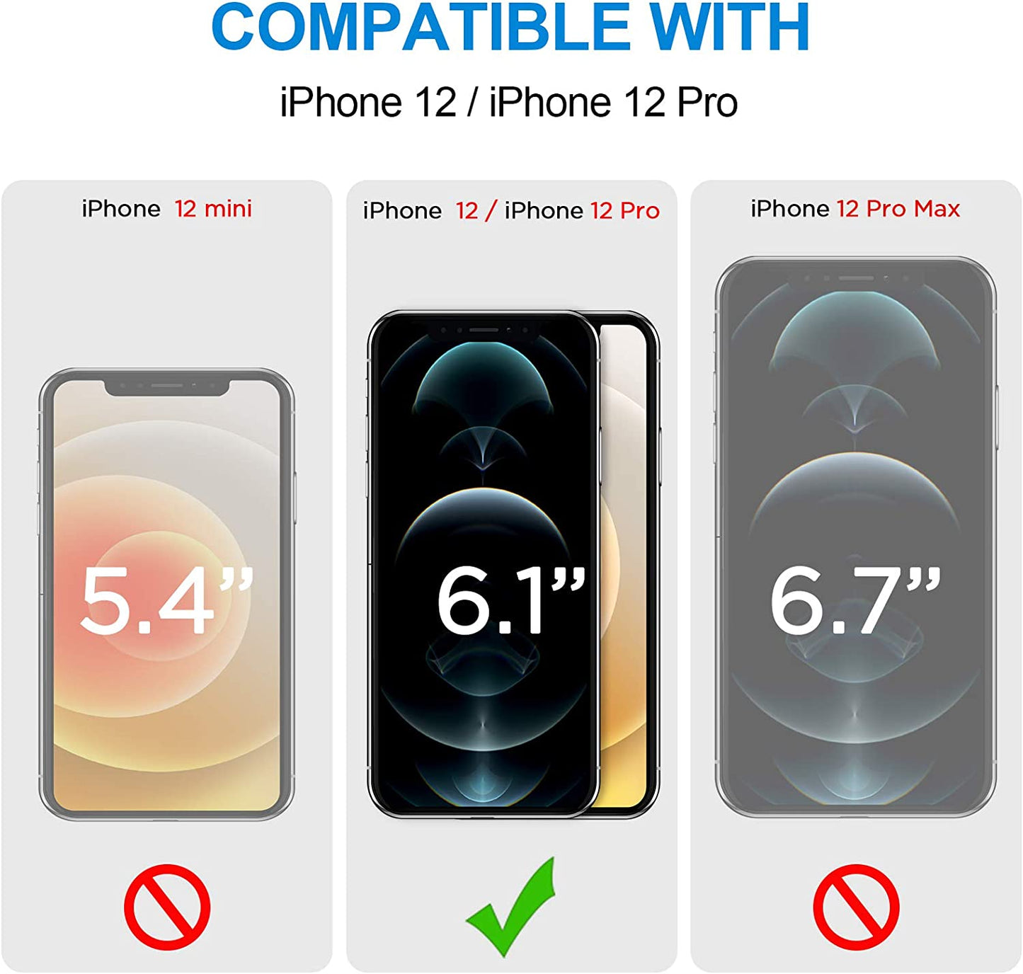 Abenkle Compatible with Iphone 12 and 12 Pro Case, Slim Fit Hybrid Glitter Bling Sparkly Case for Women Shockproof Protective Flexible Bumper Cover for Iphone 12/12 Pro 6.1-Inch 2020, Blue Glitter  ABenkle   