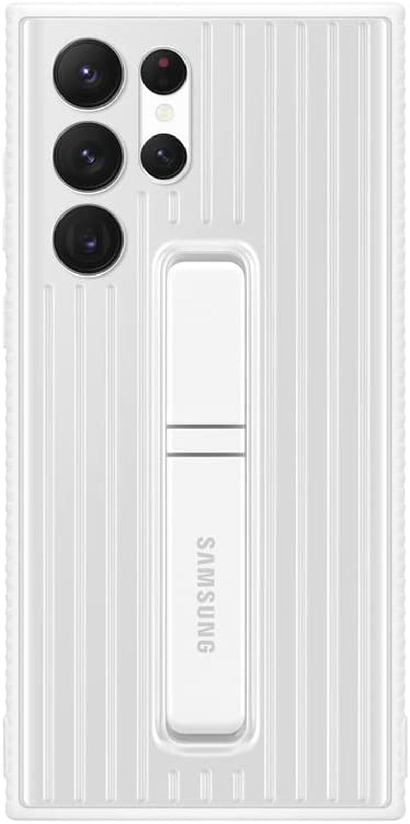 Samsung Electronics Galaxy S22 Ultra Clear Standing Cover, Protective Phone Case, Corner TPU Bumpers, PC Back Protection, Adjustable Viewing Angle, US Version, Transparent, (EF-JS908CTEGUS)  Samsung White Rugged Protective Galaxy S22 Ultra Protective Standing Cover