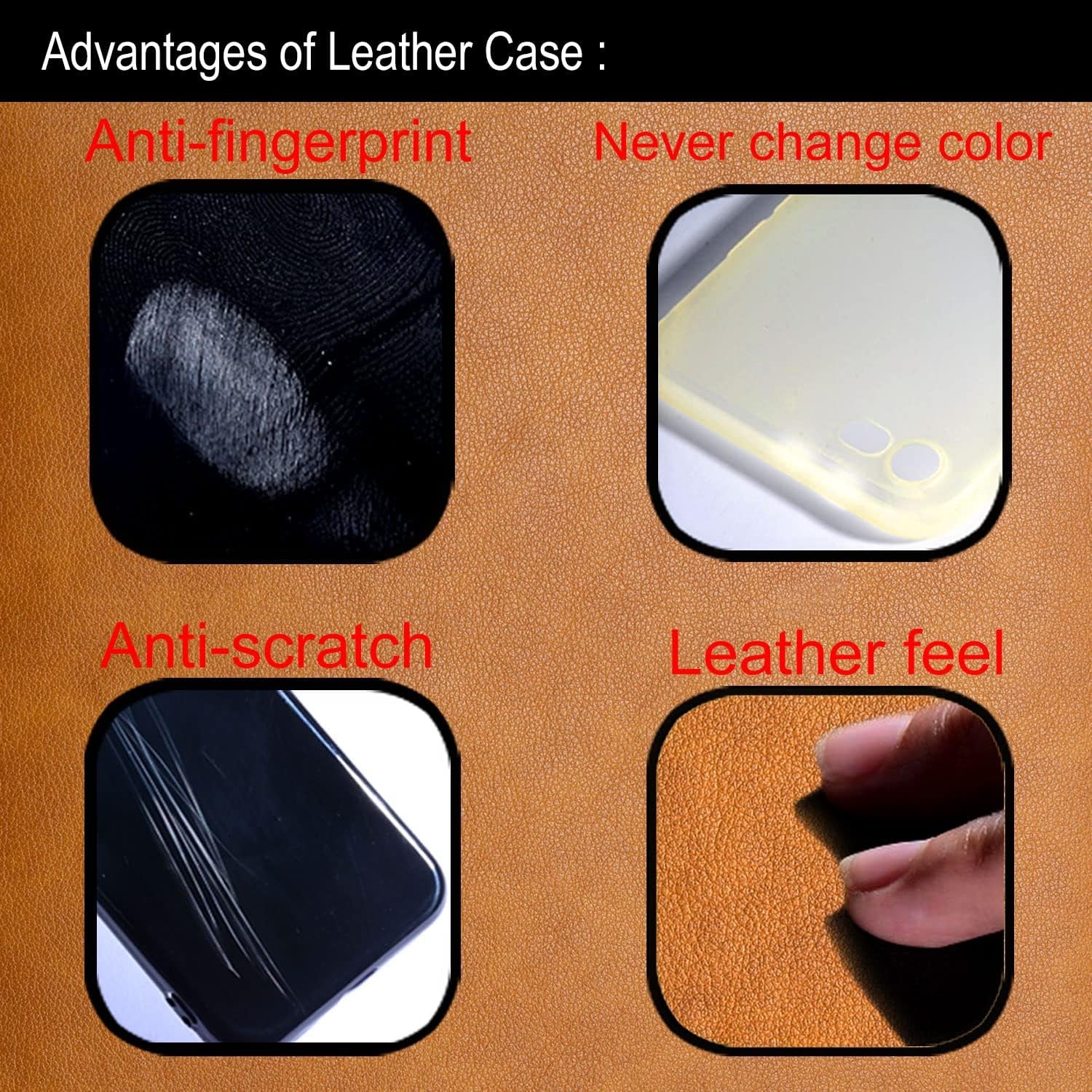 AIORIA for Xiaomi 13 Case, Premium Leather Phone Cover Retro Design Full Protective Case for Xiaomi 13 5G (Orange)  AIORIA   