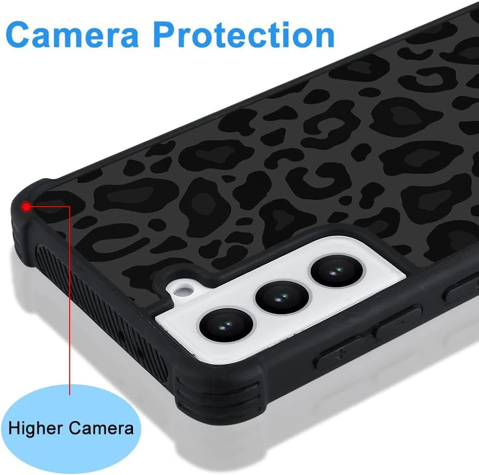 KANGHAR Case Compatible with Samsung Galaxy S21,Black Leopard Design,Tire Texture Non-Slip +Shockproof Rugged TPU Protective Case for Samsung Galaxy S21 6.2 Inch (2021) Leopard Pattern  KANGHAR   