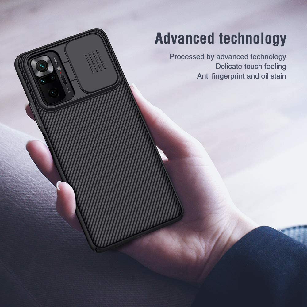 For Xiaomi Redmi Note 10 Pro Case, Nillkin Camshield Slim Case Protective Cover with Camera Protector Hard PC TPU Ultra Thin Anti-Scratch Phone Case for Redmi Note 10 Pro/Note 10 Pro Max (Black)  Grand Eletronics   