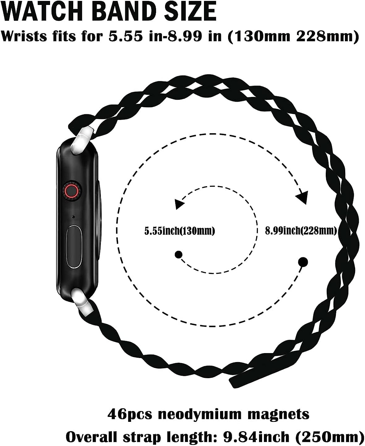 ZOMFOM Magnetic Band Compatible for Apple Watch 42Mm 44Mm 45Mm 49Mm, Sport Silicone Adjustable Loopback Wristband for Iwatch Series 8 7 6 5 4 3 2 1 SE  ZOMFOM   