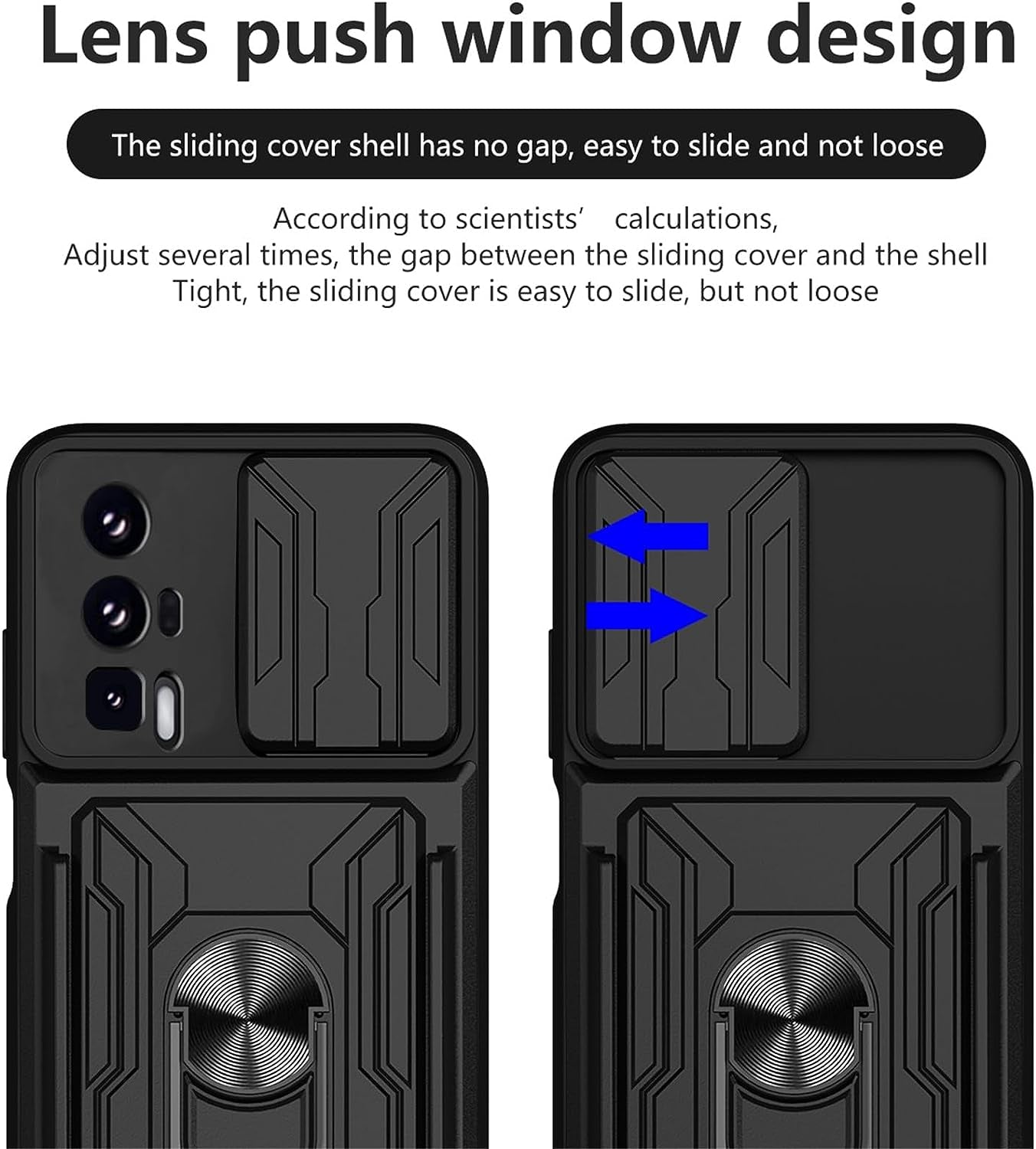 Tncavo for Xiaomi Poco F5 PRO 5G Case with Card Holder, Military Grade Shockproof Heavy Duty Protective with Rotating Ring Kickstand & Camera Cover for Redmi K60/ K60 PRO 5G LJ Blue  Tncavo   