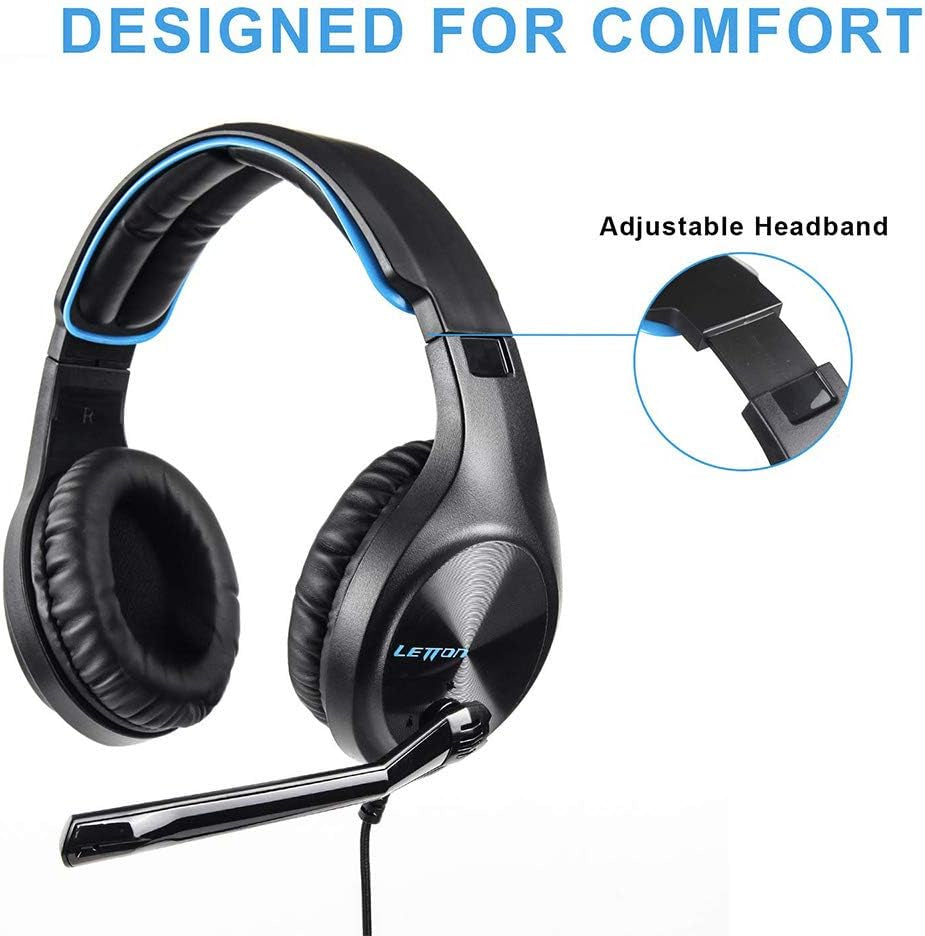 Docooler Gaming Headset Stereo Over-Ear Headphones with Adjustable Microphone for PC Laptop Smart Phone  Docooler   