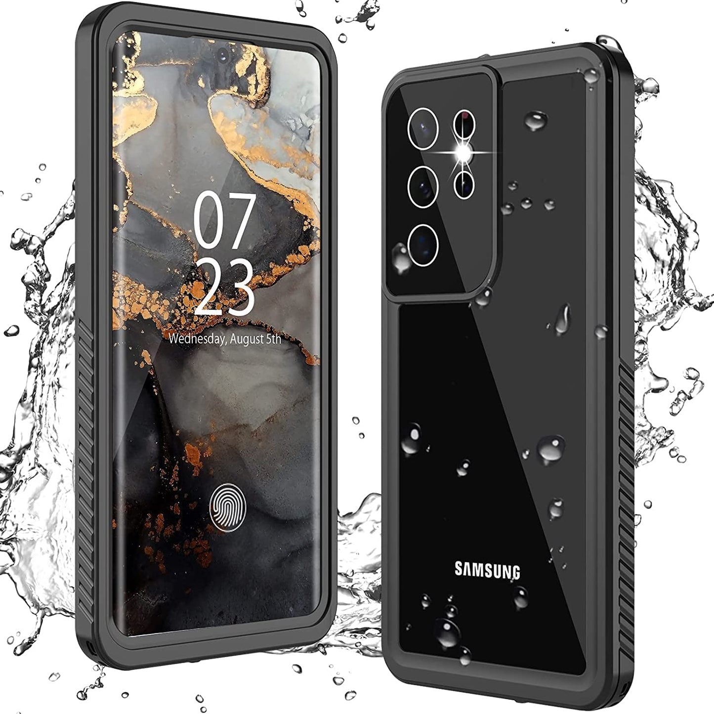 ANTSHARE for Samsung Galaxy S21 Ultra Case Waterproof,Galaxy S21 Ultra Case with Screen Protector,360 Full Body Heavy Shockproof Rugged Samsung S21 Ultra Phone Case for Women Men Black/Clear  ANTSHARE   