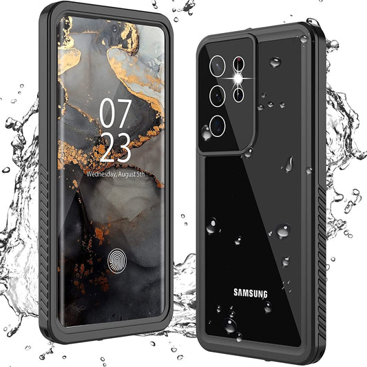 ANTSHARE for Samsung Galaxy S21 Ultra Case Waterproof,Galaxy S21 Ultra Case with Screen Protector,360 Full Body Heavy Shockproof Rugged Samsung S21 Ultra Phone Case for Women Men Black/Clear  ANTSHARE   