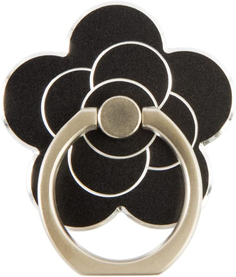 Flower Metal Cell Phone Ring Holder for Hand, Zinc Alloy Phone Back Ring Grip for Finger(Gold)  SUNURS Black  