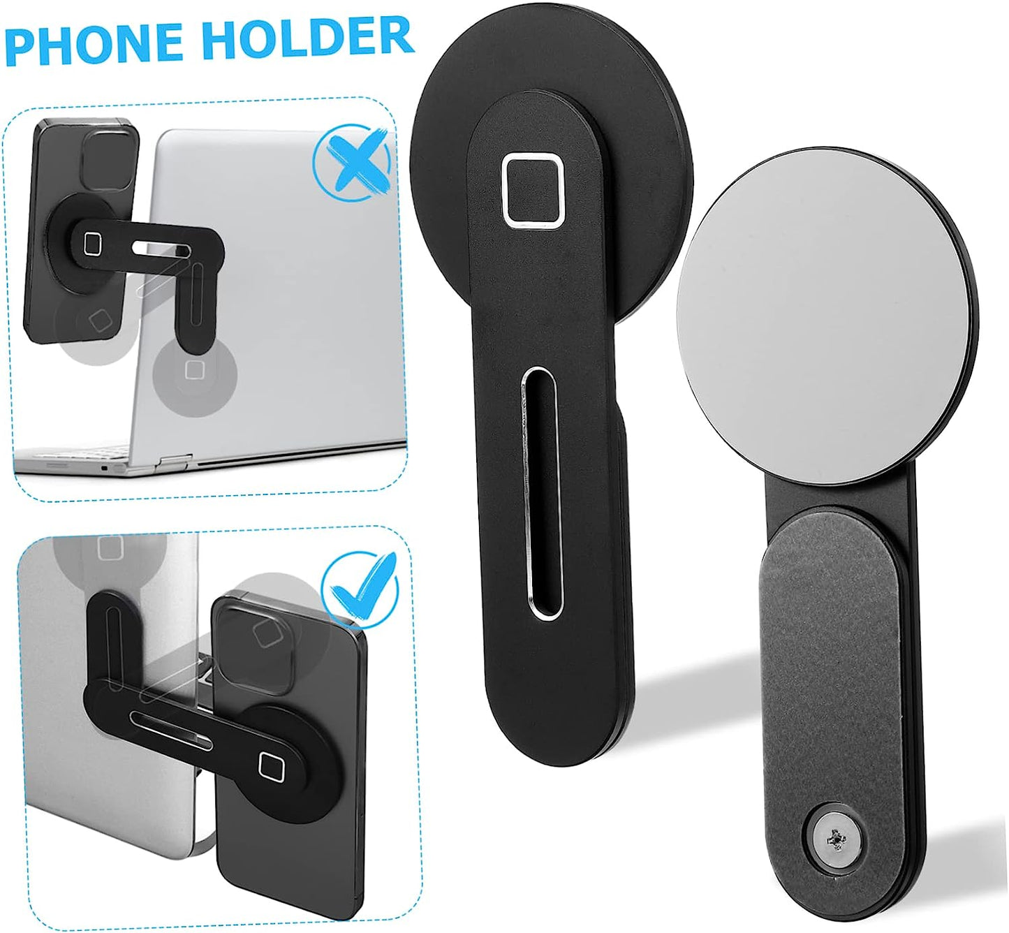 WOONEKY Bracket Magnetic Car Holder Laptop Holder for Desk Laptop Car Mount Magnetic Phone Stand for Desk Magnetic Laptop Rack Phone Bracket Stand for Laptop Magnetic Laptop Holder  WOONEKY   