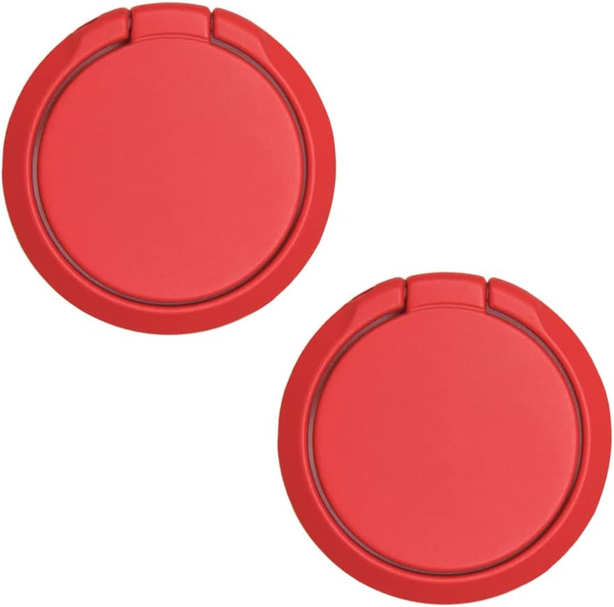 Cell Phone Ring Holder for Hand, Phone Back Ring Grip for Finger and Case (Black)  SUNURS Red × 2  