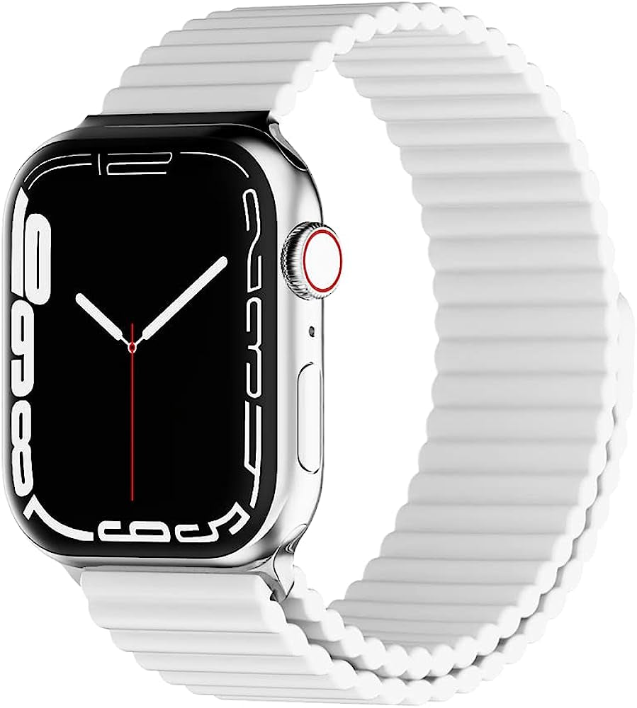 Heike Sport Loop Compatible with Apple Watch Ultra Bands 49Mm 45Mm 44Mm 42Mm 41Mm 40Mm 38Mm, Soft Silicone Magnetic Clasp Adjustable Replacement Wristband for Iwatch Series SE Ultra 8 7 6 5 4 3 2 1 for Women Men  HeiKe   