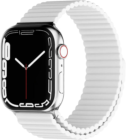 Heike Sport Loop Compatible with Apple Watch Ultra Bands 49Mm 45Mm 44Mm 42Mm 41Mm 40Mm 38Mm, Soft Silicone Magnetic Clasp Adjustable Replacement Wristband for Iwatch Series SE Ultra 8 7 6 5 4 3 2 1 for Women Men  HeiKe   