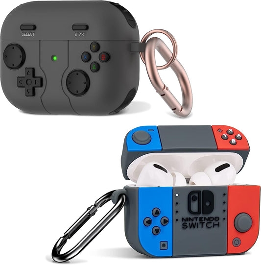 2 Pack for Airpods Pro 2Nd Generation Case, Game Console Design Fashion Cool Airpods Pro 2 Case with Keychain for Men Women Soft Silicone Protective Cover Skin for Apple Airpods Pro 2Nd Gen 2022  LDSXAY   