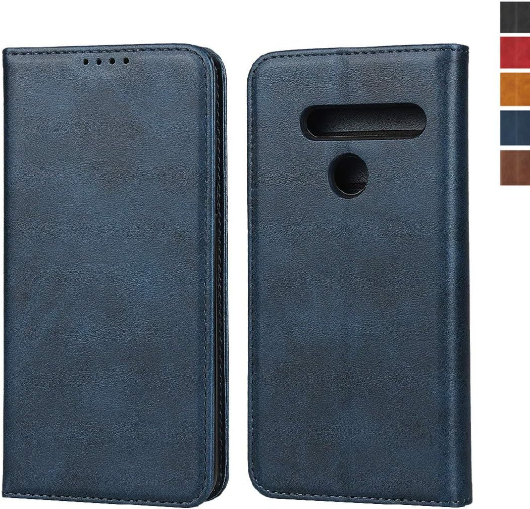 Jaorty for LG G8 Wallet Case 2019 Release,Premium PU Leather Flip Folio Case with Card Slot,Stand Holder and Magnetic Closure [TPU Shockproof Interior Protective Case] for LG G8 Thinq,Lg G8,Red  Jaorty Navy Blue  