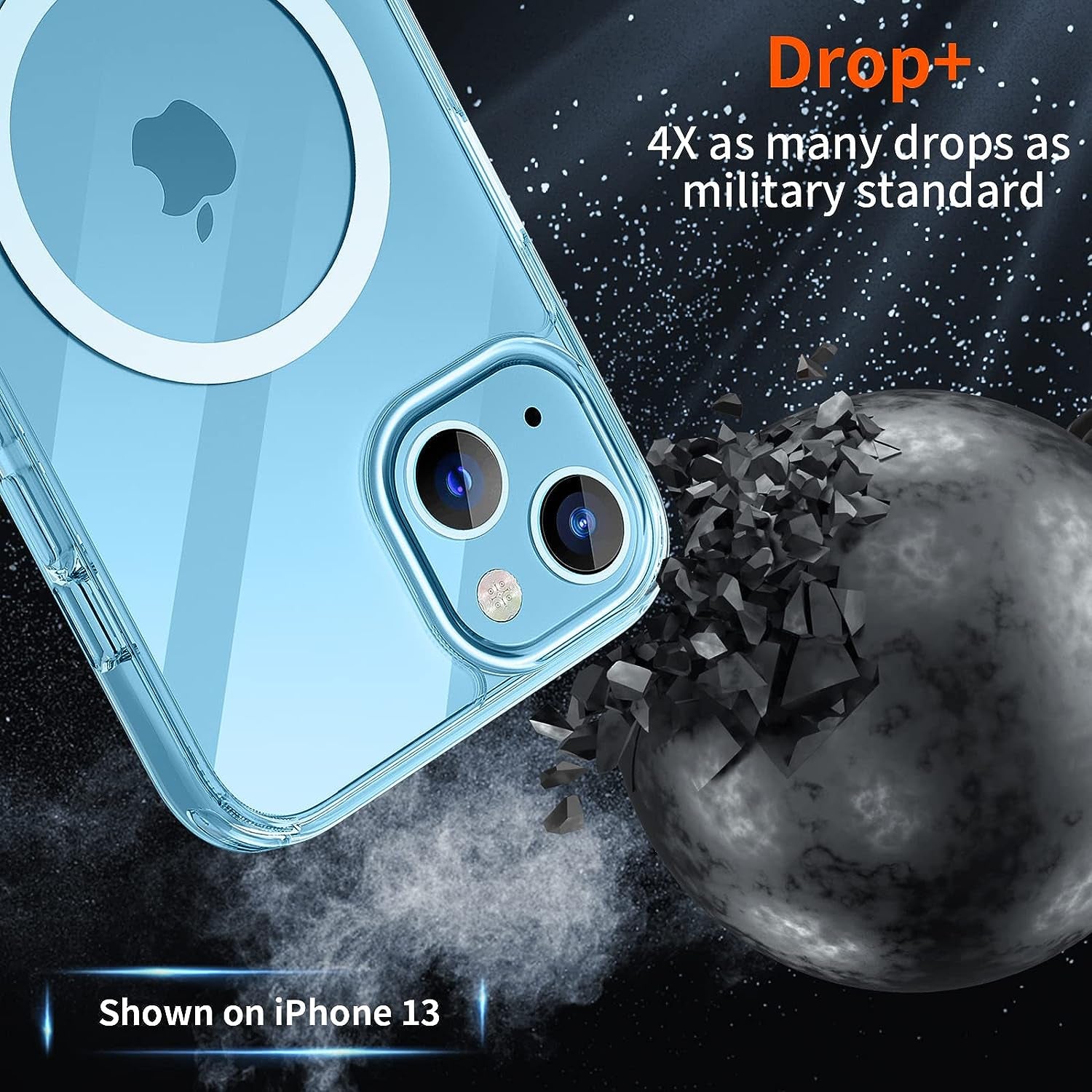 SUPFINE Magnetic for Iphone 13 Case Clear [Compatible with Magsafe][Never Yellow][2+Tempered Glass Screen Protector] Non-Slip Shockproof Phone Case,Flexible Bumper Designed for Thin Cover,Clear  SUPFINE   