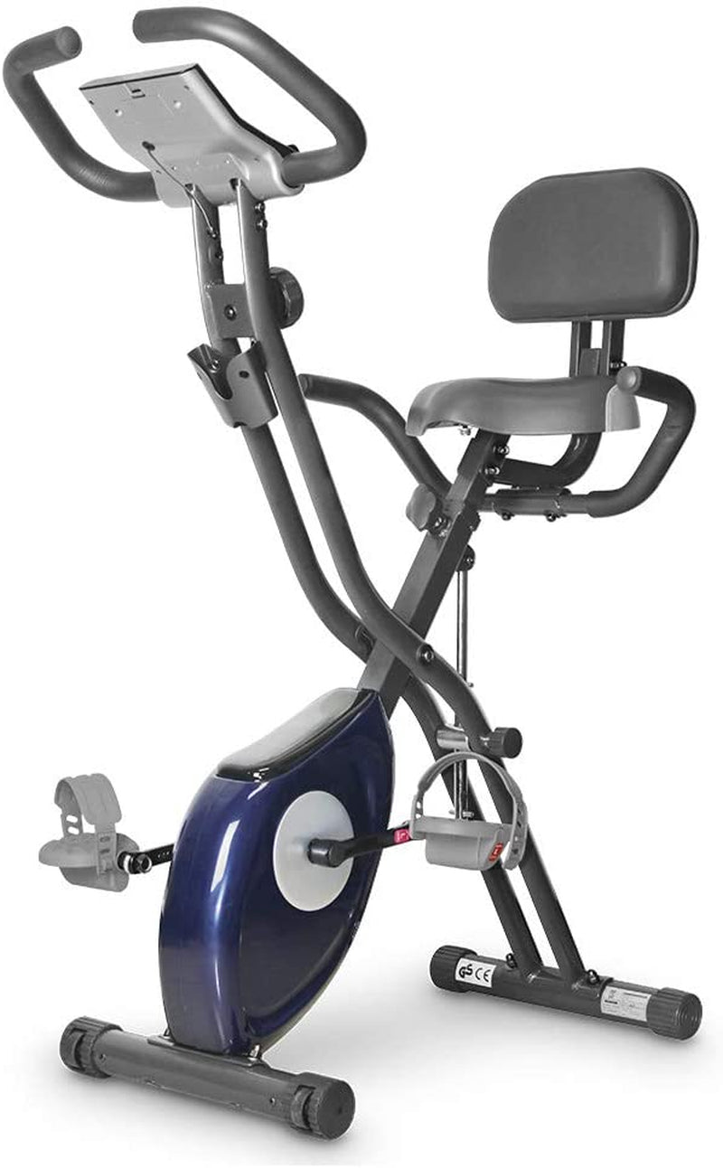 Leikefitness LEIKE X Bike Ultra-Quiet Folding Exercise Bike, Magnetic Upright Bicycle with Heart Rate,Lcd Monitor and Easy to Assemble  leikefitness   