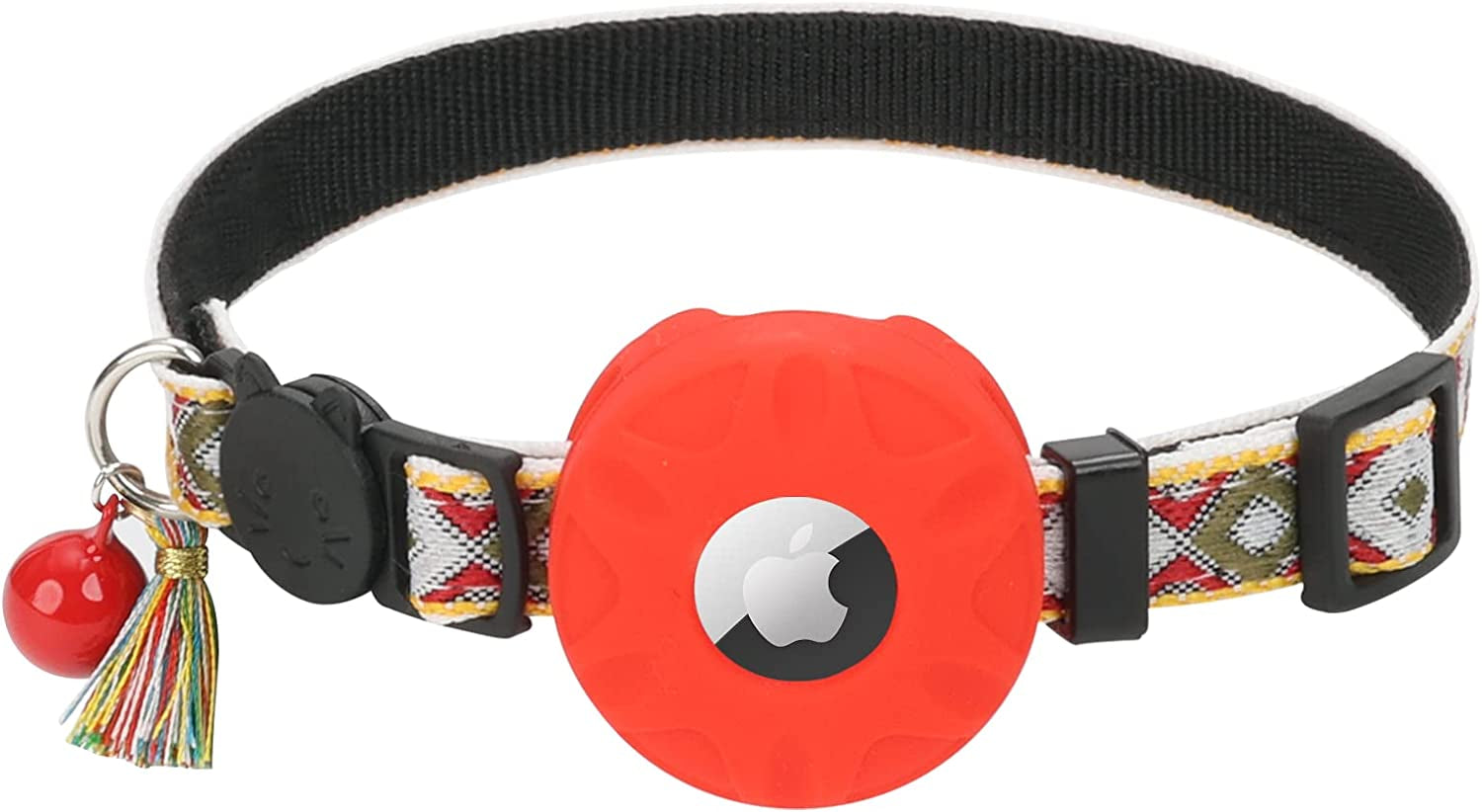 Airtag Cat Collar,Daboqed Kitten Collar Adjustable Breakaway Collar with Safety Buckle and Silicone Airtag Holder Case Compatible with Airtag Pet Collar for Female Girl Cats Male Boy Cats(Mint Green)  DaboQed Red  