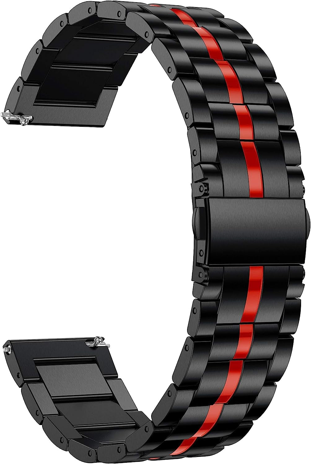 Anrir Compatible for Garmin Vivoactive 3 Band, 20Mm Quick Release Stainless Steel Band for Garmin Forerunner 645/245 Music, Garmin Venu, Garmin Vivomove 3 44Mm, Vivomove Hr/Luxe/Style 42Mm-Black&Red  Anrir   