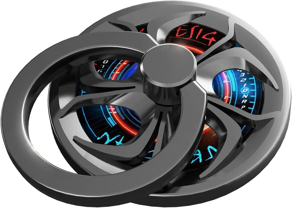 Anti-Anxiety Finger Ring Stand, Ebulous 360° Rotation Spinner Mobile Cell Phone Ring Stand Holder with Grip Kickstand Universal [Washable/Reusable] for Iphone/Ipad/Samsung Note/Tablets Etc (Red)…  CC-Show   