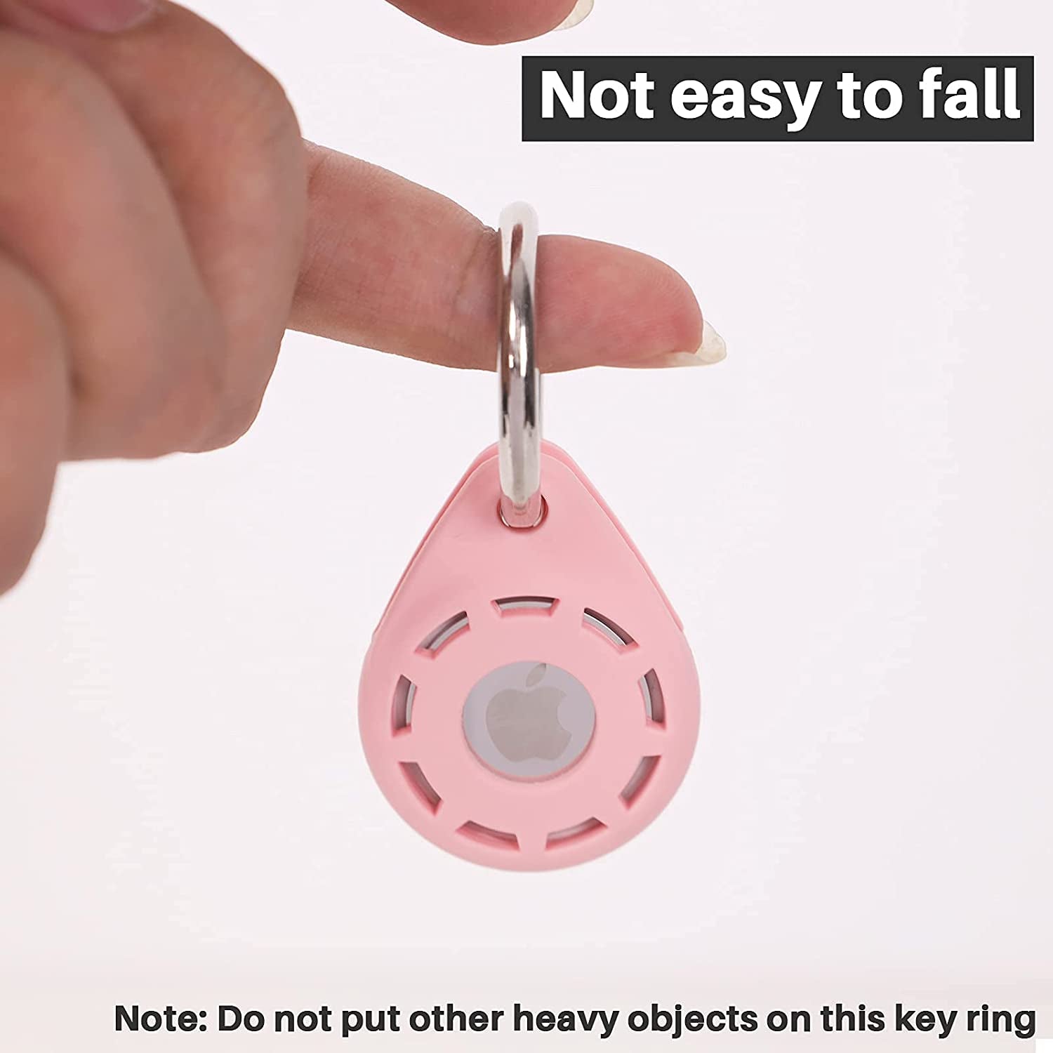 Air Tag Holder, 4 Pack Silicone Airtag Case, Airtag Keychain Compatible with Apple New Airtag Dog Collar for Keys, Bag, Pet Collar, Backpack by Nothing Burger (Black, White, Pink,Blue)  Nothing burger   