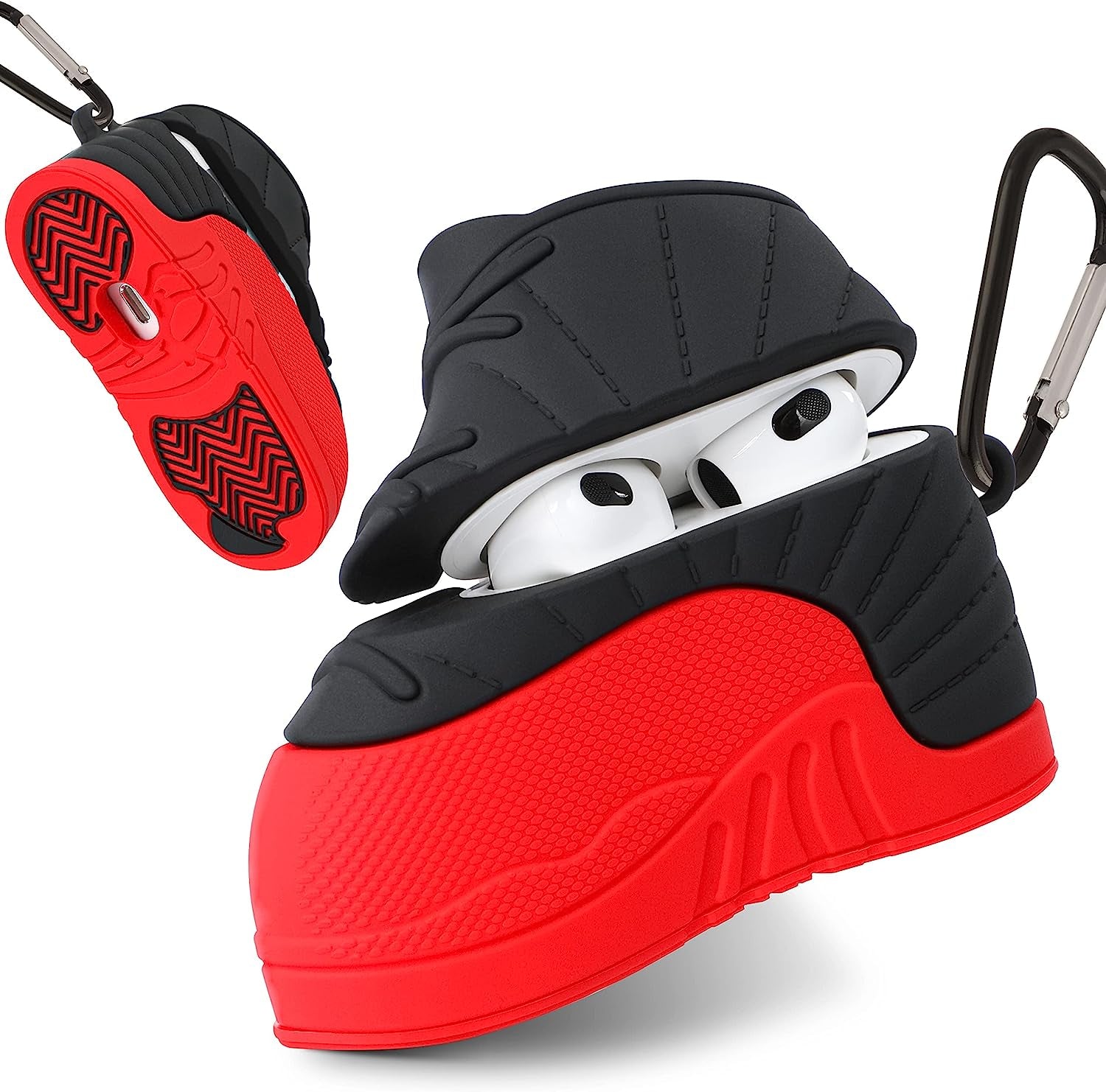 Oqplog for Airpod Pro 2019/Pro 2 Gen 2022 Case Fashion for Airpods Pro Air Pods Pro Cases Cover Pretty Hypebeast Funny Design Fun 3D Cute Design Soft Silicone for Girls Boys Teen Kids (BB Call)  Chuangyinian Red Black Shoes  