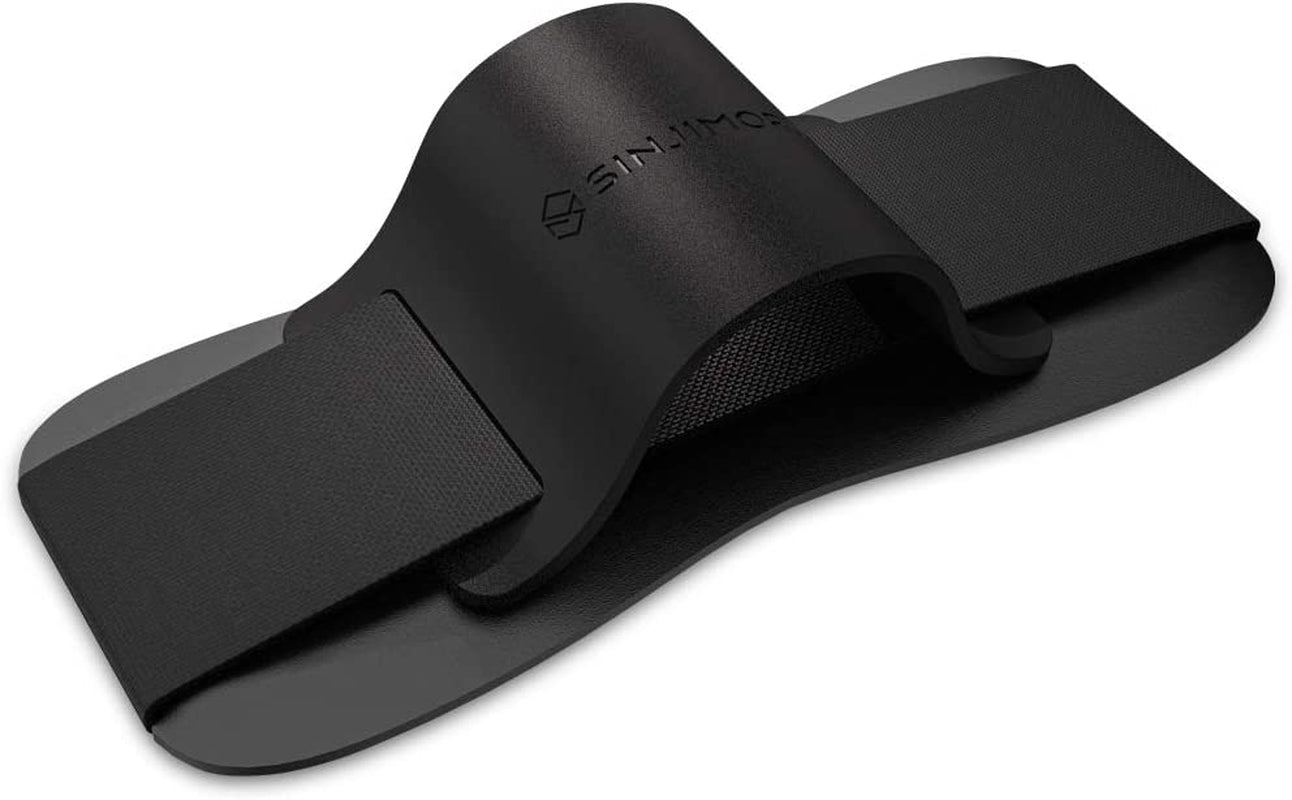 Sinjimoru Silicone Mobile Phone Grip with Stand, Cell Phone Stand for Desk & Secure Iphone Holder Strap for All Smartphone. Sinji Grip Silicone Black  Sinjimoru Co., Ltd   