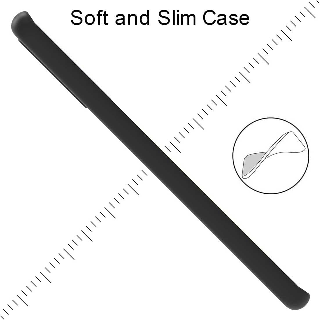 Zaztify Compatible with LG G8 Thinq, Black Heart Tunnel Center Love Swirl Cute Pattern Shockproof Protective Anti-Slip Thin Slim Soft Phone Case Cover Shell  zaztify   