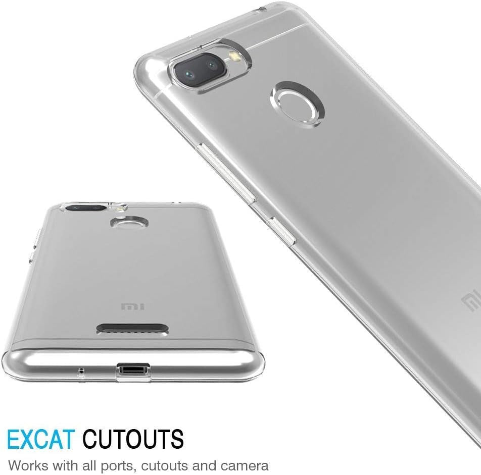 Maijin Case for Xiaomi Redmi 6 (5.45 Inch) Soft TPU Rubber Gel Bumper Transparent Back Cover  MaiJin   