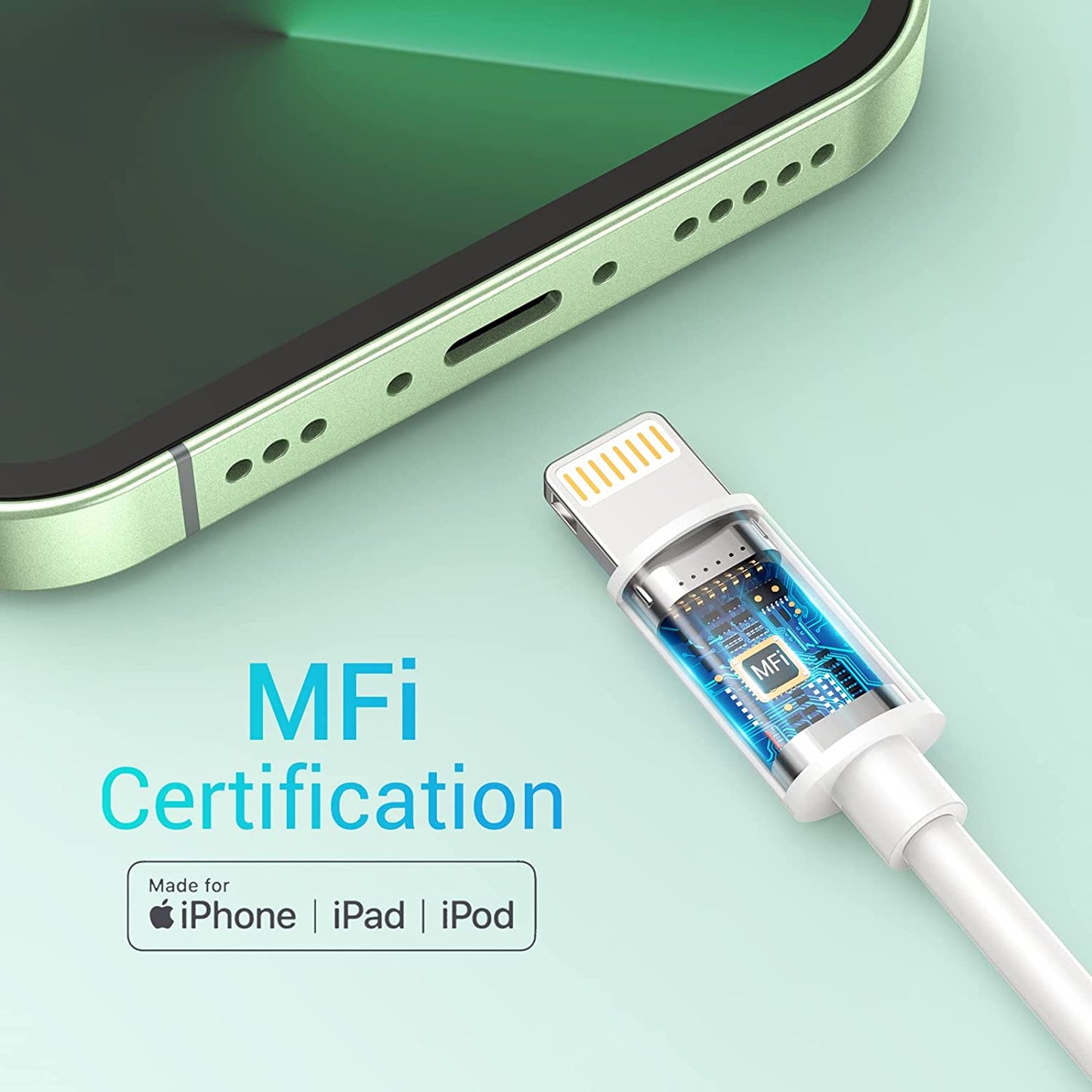 Iphone Charger Mfi Certified, Quntis 2Pack 6.6Ft Lightning Charging Cable Cord with Dual Port USB Wall Charger Block Adapter for Iphone 14 13 12 SE 11 Max XS XR X 8 7 6S 6 plus Ipad Pro Ipod Airpods  DONGGUAN BAOLAIBO PLASTIC ELECTRONICS ., LTD   