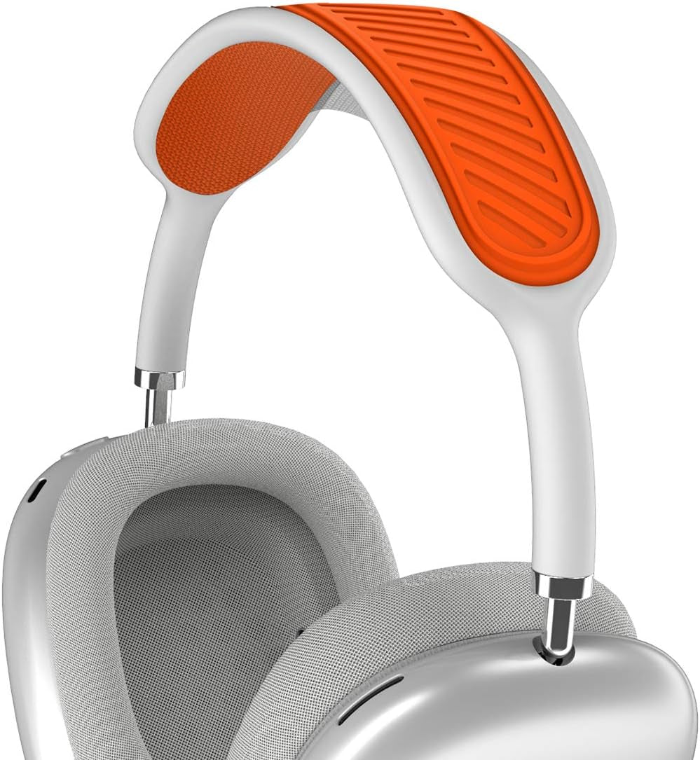 TOLUOHU Headband Cushion for Apple Airpods Max, Washable Soft Silicone Dustproof Airpods Max Headphones Accessories Compatible with Knit-Mesh Canopy(Orange)  TOLUOHU   