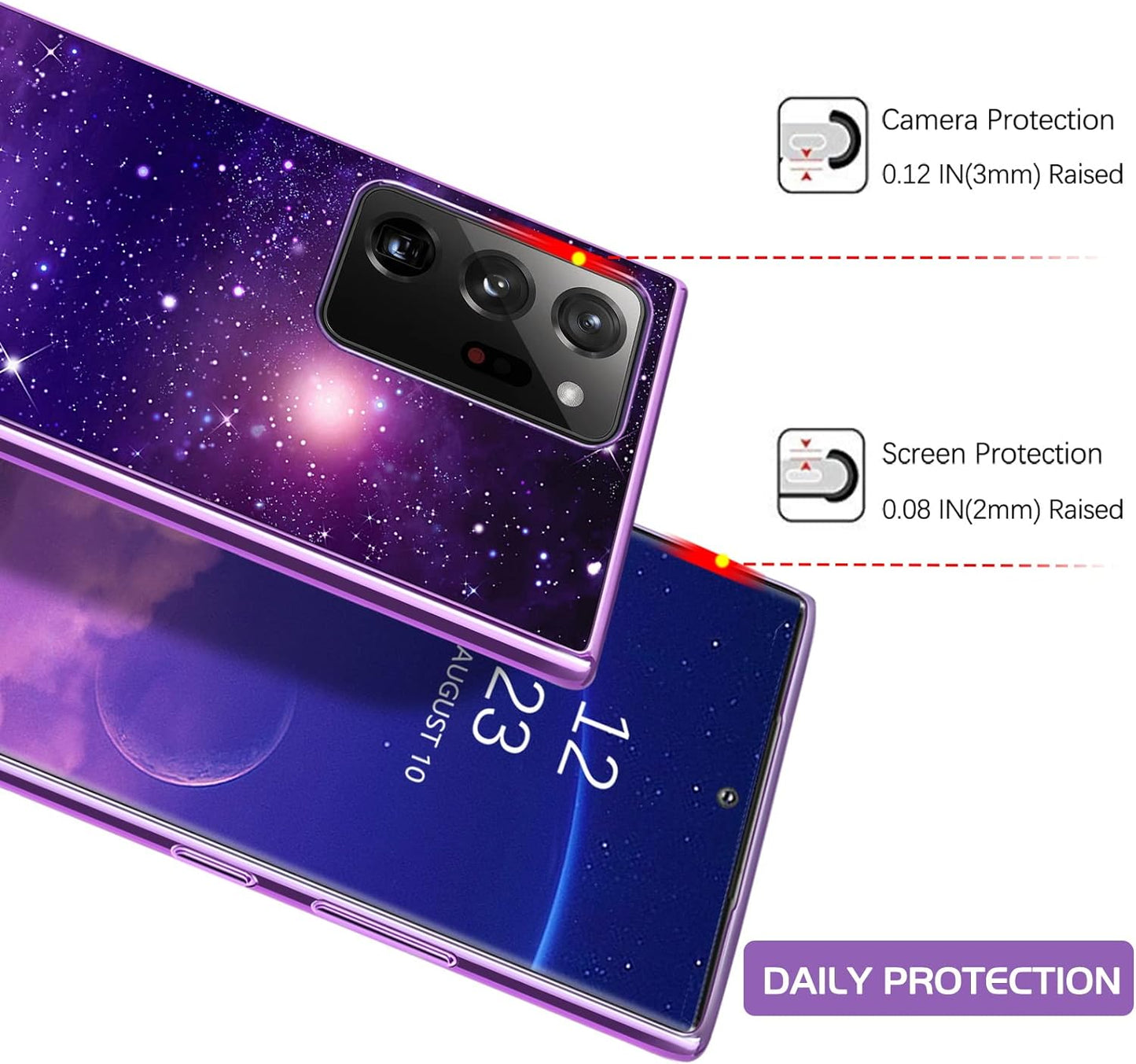 DOMAVER Samsung Galaxy Note 20 Ultra Case Glow in the Dark Stylish Nebula Luminous Space Men Women Protective Cover for Note 20 Ultra 4G/5G- Shining Nebula  DOMAVER   